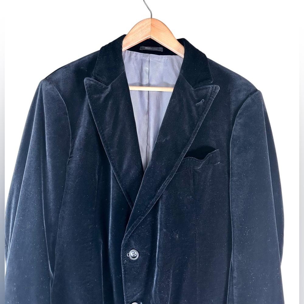 Armani Collezioni Men’s Black Velvet Blazer - Picture 6 of 15
